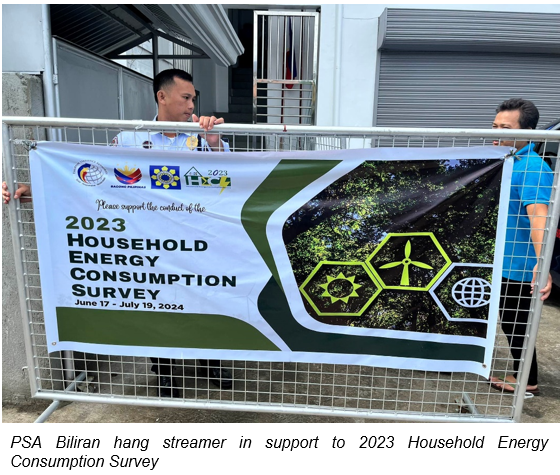 PSA Biliran hang streamer in support to 2023 Household Energy Consumption Survey