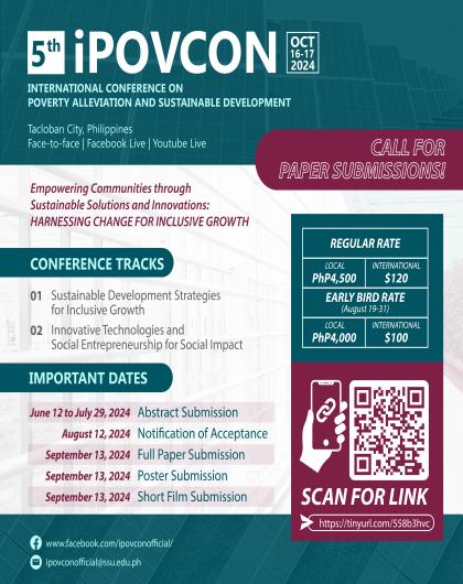 5th International Conference on Poverty Alleviation and Sustainable Development (iPOVCON)